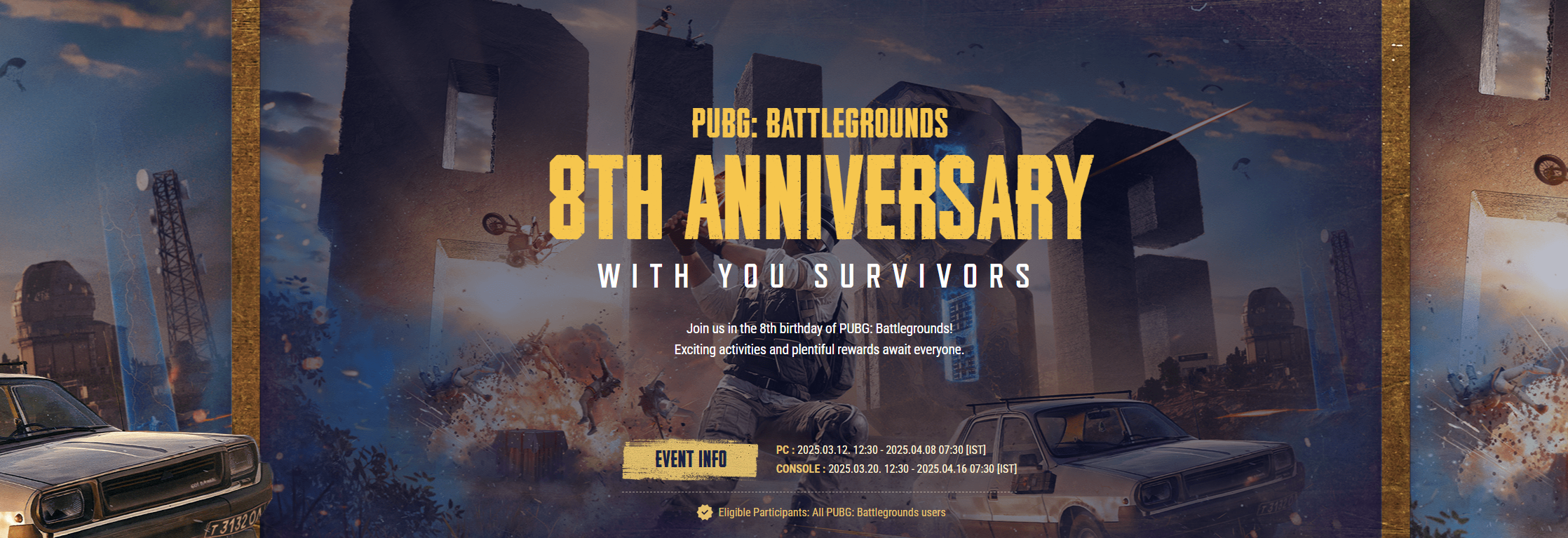 PUBG Anniversary: Unmissable 8th Celebrations – Grab Exclusive Rewards & Win Big!